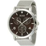 1513694-hugo-boss-watch-chronograph-men-brown-dial-metal-stainless-silver-mesh-strap-quartz-battery-analog-spirit.webp
