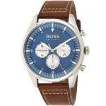 1513709-hugo-boss-watch-men-blue-dial-leather-brown-strap-quartz-battery-analog-chronograph-pioneer.webp