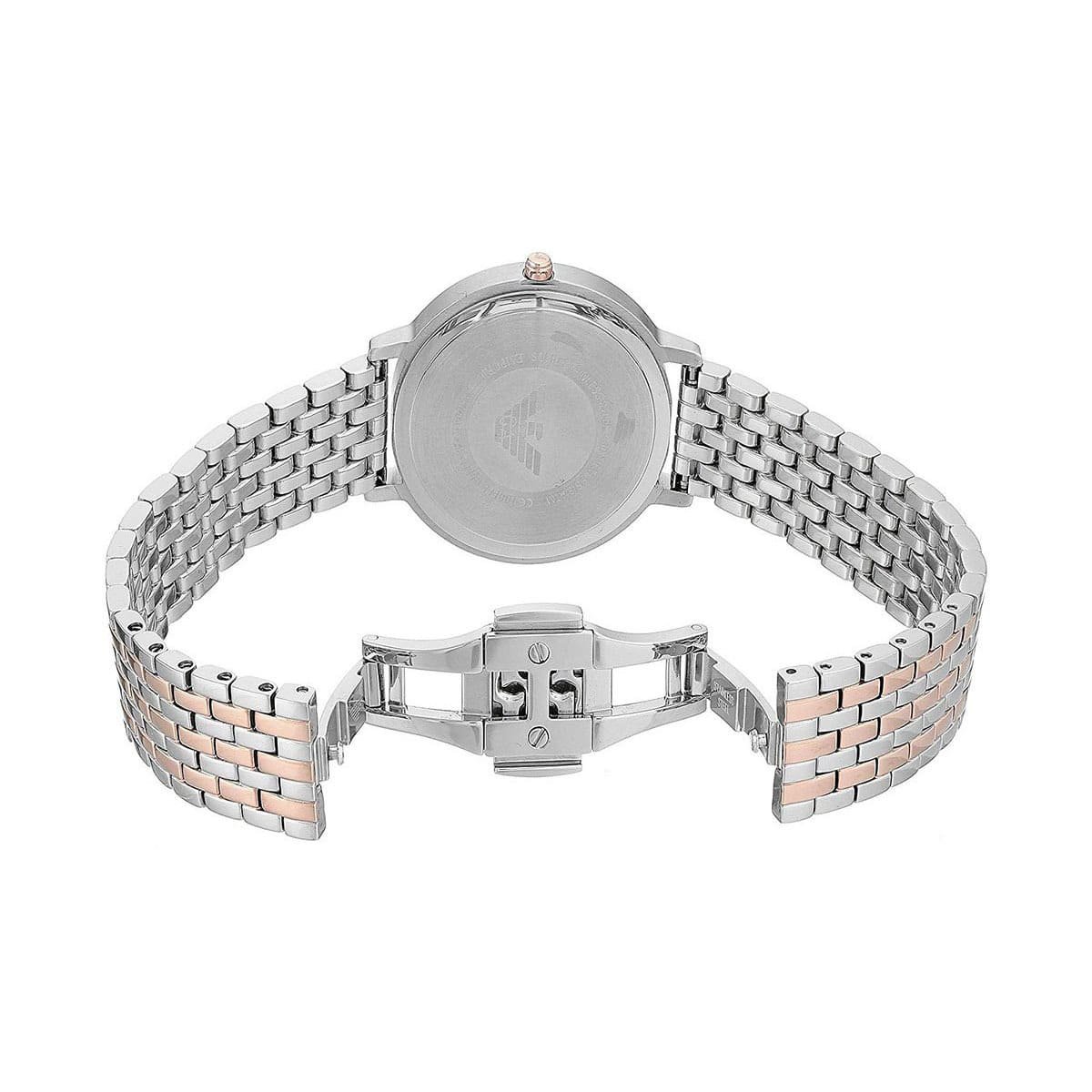 ar11113-emporio-armani-watch-women-silver-dial-stainless-steel-metal-rose-gold-two-tone-strap-quartz-analog-two-hand-flower-kappa_3-2 ساعة امبوريو ارماني Kappa Two Tone Stainless Steel Bracelet