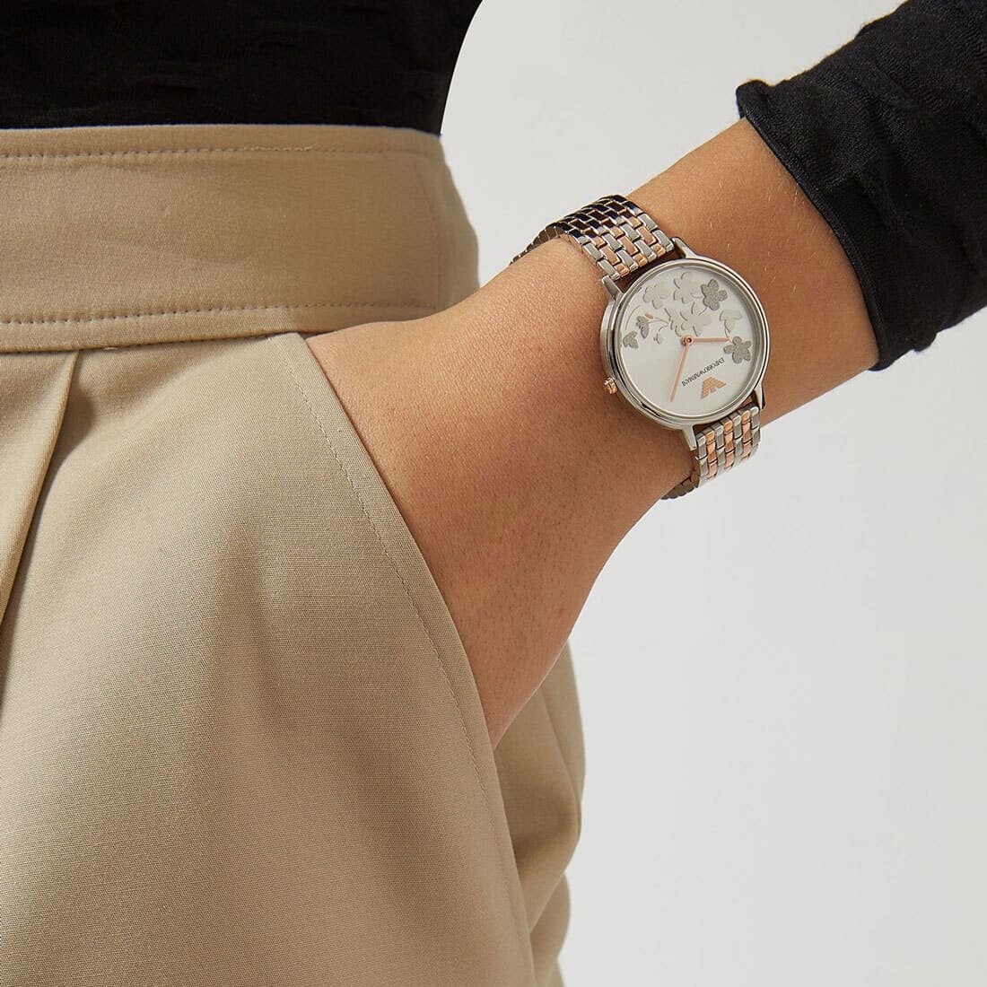 ar11113-emporio-armani-watch-women-silver-dial-stainless-steel-metal-rose-gold-two-tone-strap-quartz-analog-two-hand-flower-kappa_5 ساعة امبوريو ارماني Kappa Two Tone Stainless Steel Bracelet