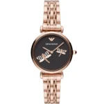ساعة امبوريو ارماني Gianni T-Bar Analog Black Dial