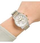 ساعة مايكل كورس Two Tone Chronograph