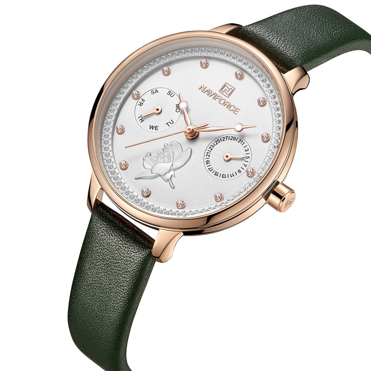 nf5003-rg-w-gn-naviforce-watch-women-white-dial-leather-green-strap-quartz-battery-analog-for-dream_2.jpg