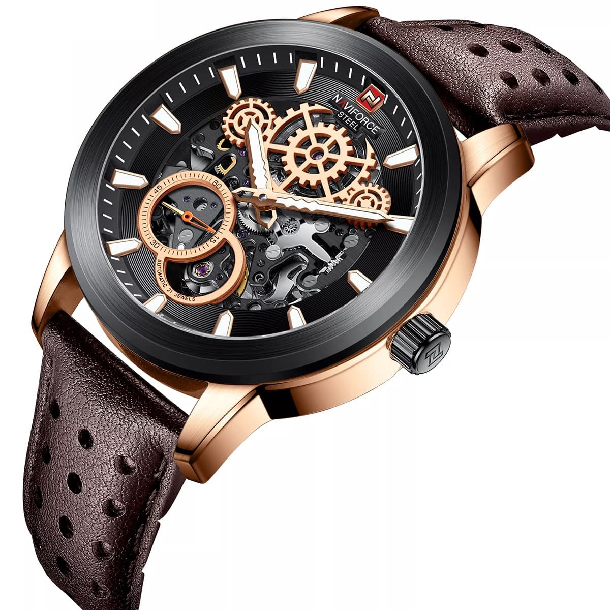 nfs1002-rg-b-naviforce-watch-men-black-dial-leather-silver-brown-steel-strap-automatic-analog-for-dream_2.jpg