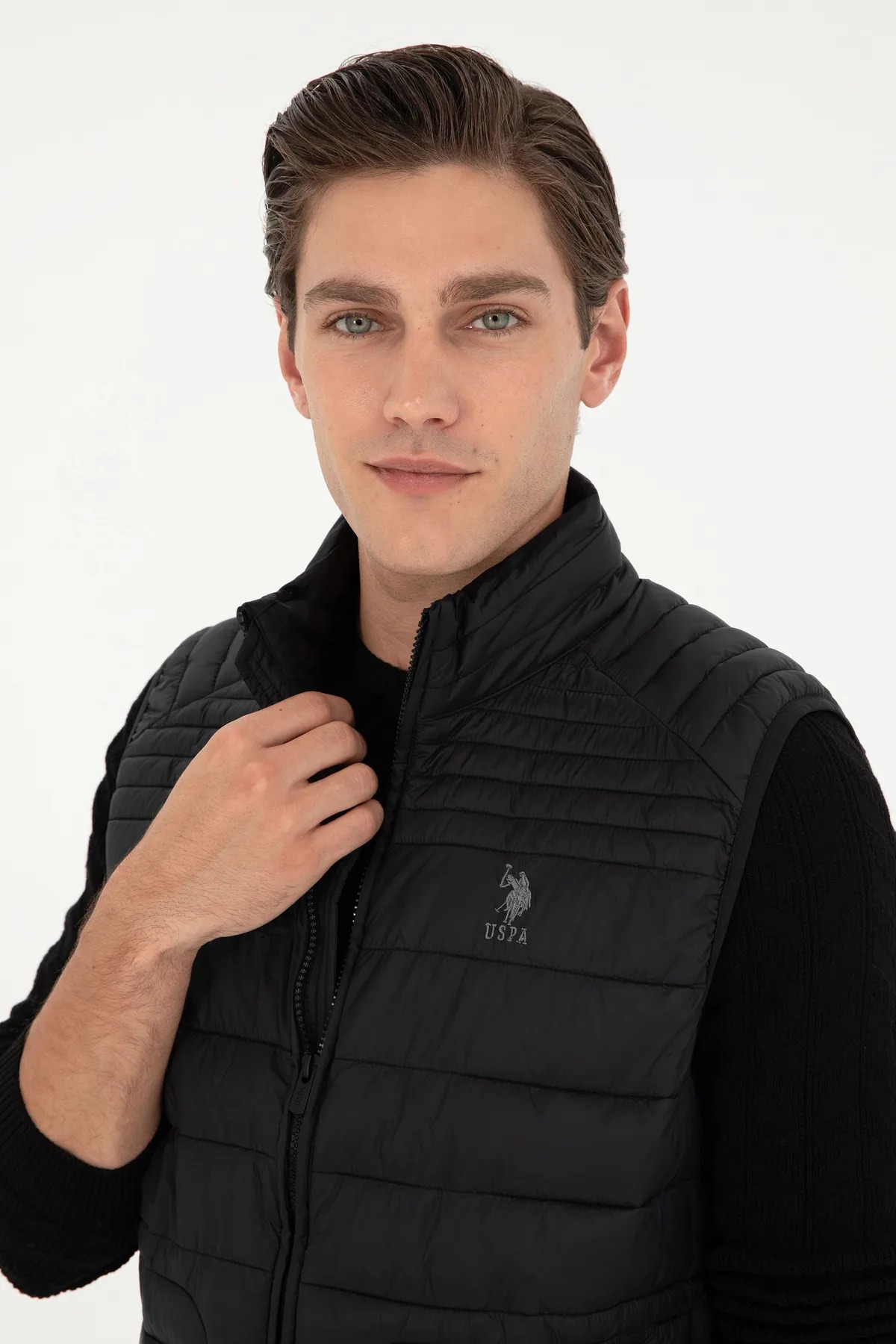 main-1-U.S. Polo Assn. سترة رجالية سوداء 50293295 -VR046