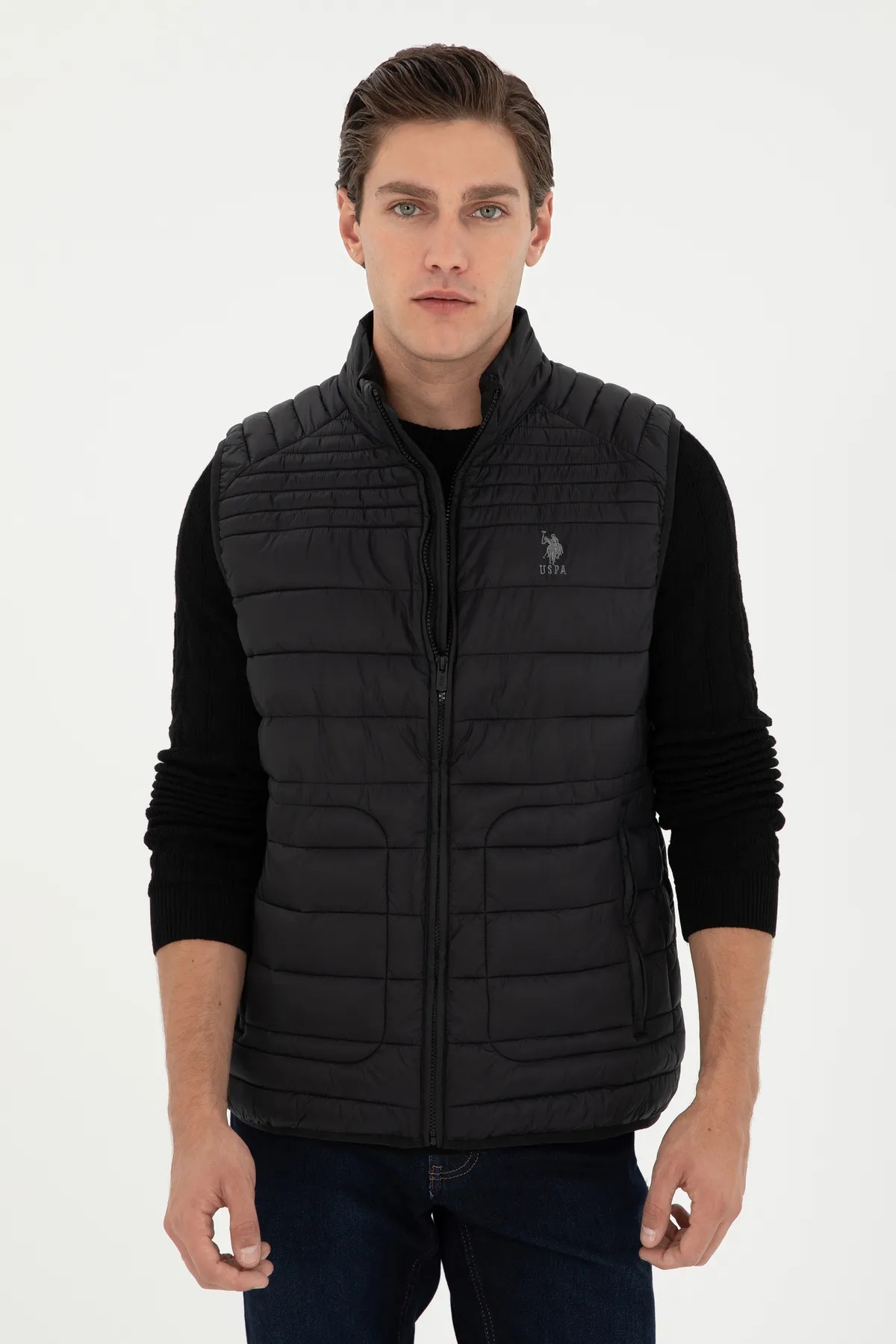 main-2-U.S. Polo Assn. سترة رجالية سوداء 50293295 -VR046