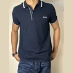 بوس بولو شيرت بشعار بارز