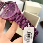 mk4507-michael-kors-watch-women-purple-dial-metal-stainless-steel-strap-quartz-battery-analog-three-hand-runway-slim.webp