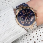 mk6389-michael-kors-watch-women-blue-dial-metal-stainless-steel-silver-rose-gold-two-tone-strap-quartz-battery-analog-chronograph-bradshaw.webp
