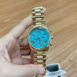mk7216-michael-kors-watch-women-blue-dial-metal-stainless-steel-gold-strap-quartz-battery-analog-chronograph-lexington.webp