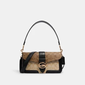 Coach Georgie Shoulder Bag in Blocked Signature Canvas