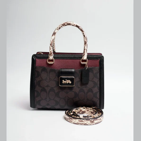 Coach Grace Monogram x Plum Mini Tote Bag