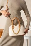 main-0-Just Polo Chain detailed embossed hand and shoulder women’s bag