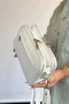 main-0-Just Polo Medium Size Cotton Woven Shoulder Bag Daily 5 Compartment Women’s Shoulder Bag 4023 PLAIN WHITE