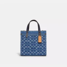 شنطة كوتش Coach Field Tote 22 In Signature Denim