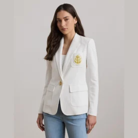 Bullion Stretch Cotton Blazer رالف لورين بليزر