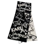 كارل لاجرفيلد شال ذو وجهين White/Black
