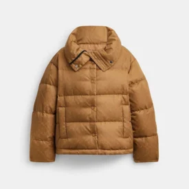 جاكيت كوتش Jacquard Short Puffer