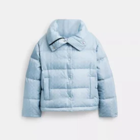 جاكيت كوتش Jacquard Short Puffer