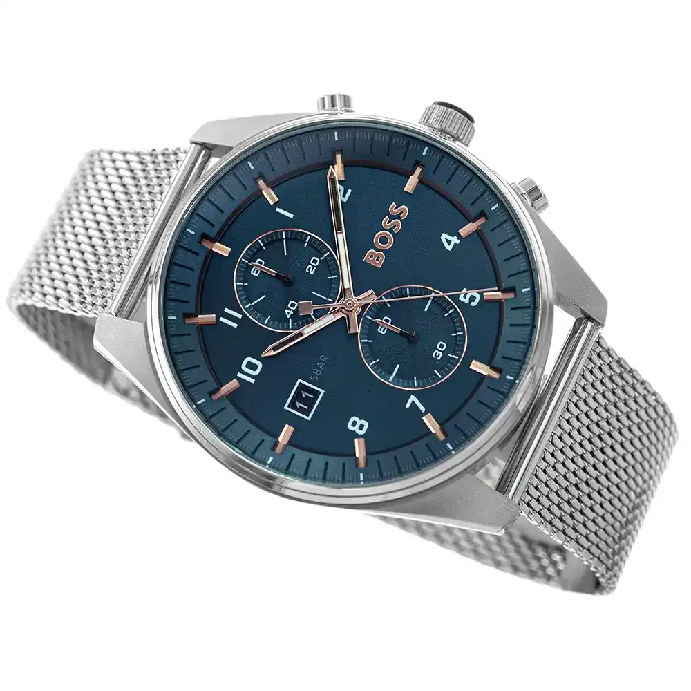 hugo-boss-1514149-skytravel-original-men-watch-blue-dial-silver-metal-mesh-strap-egypt_3-4-outlet90-com