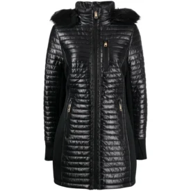 مايكل كورس جاكيت hooded padded coat