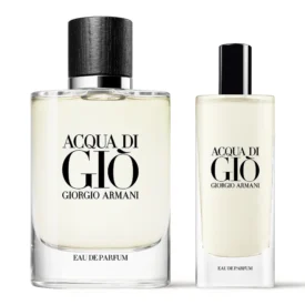 عطر جورجيو أرماني أكوا دي جيو – للرجال – أو دو بارفان – طقم 75 مل + 15 مل