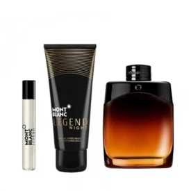 عطر مونت بلانك ليجند نايت – للرجال – أو دو بارفان – مجموعة 100 مل + 7.5 مل + أفتر شيف 100 مل