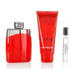 عطر مونت بلانك ليجند ريد – للرجال – أو دو بارفان – مجموعة سفر 100 مل + 7.5 مل + 100 مل جل استحمام
