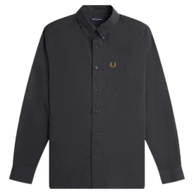 فريد بيري قميص من قماش اوكسفورد (Dark Grey)