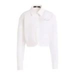 كارل لاجرفيلد قميص CROP POPLIN SHIRT
