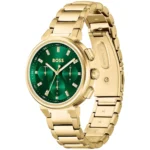1502679-hugo-boss-watch-women-green-dial-metal-stainless-gold-strap-quartz-battery-analog-one
