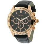 1513179-hugo-boss-watch-men-black-dial-leather-strap-quartz-battery-analog-chronograph-ikon