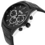 1513367-hugo-boss-watch-men-black-dial-leather-strap-quartz-battery-analog-chronograph-onyx