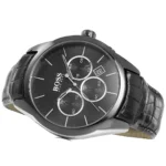 1513367-hugo-boss-watch-men-black-dial-leather-strap-quartz-battery-analog-chronograph-onyx