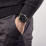 1513692-hugo-boss-watch-chronograph-men-black-dial-fibers-green-textile-over-leather-strap-quartz-battery-analog-spirit