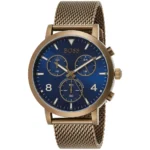 1513693-hugo-boss-watch-chronograph-men-blue-dial-metal-stainless-brown-mesh-strap-quartz-battery-analog-spirit
