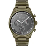 1513715-hugo-boss-watch-men-gray-dial-metal-stainless-green-strap-quartz-battery-analog-chronograph-pioneer