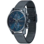 1513836-hugo-boss-watch-men-black-dial-metal-stainless-blue-mesh-strap-quartz-battery-analog-chronograph-skymaster