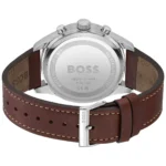 1513988-hugo-boss-watch-men-red-dial-leather-brown-strap-quartz-battery-analog-chronograph-view