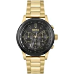 1514033-hugo-boss-watch-solar-movement-5bar-165ft-men-black-dial-metal-stainless-gold-strap-quartz-battery-analog-chronograph-solgrade