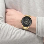 1514033-hugo-boss-watch-solar-movement-5bar-165ft-men-black-dial-metal-stainless-gold-strap-quartz-battery-analog-chronograph-solgrade