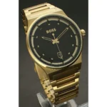 1514077-hugo-boss-watch-men-black-dial-metal-stainless-gold-strap-quartz-battery-analog-three-hand-candor