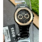 1514090-hugo-boss-watch-men-black-dial-metal-stainless-strap-quartz-battery-analog-three-hand-taper