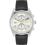 1514147-hugo-boss-watch-5bar-men-silver-dial-leather-black-strap-quartz-battery-analog-chronograph-skytraveller