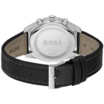 1514147-hugo-boss-watch-5bar-men-silver-dial-leather-black-strap-quartz-battery-analog-chronograph-skytraveller