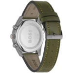 1514148-hugo-boss-watch-5bar-men-black-dial-leather-green-strap-quartz-battery-analog-chronograph-skytraveller