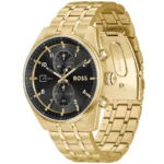 1514152-hugo-boss-watch-men-black-dial-stainless-steel-metal-gold-strap-quartz-battery-analog-chronograph-skytraveller
