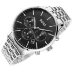 1514157-hugo-boss-watch-men-black-dial-stainless-steel-metal-silver-strap-quartz-battery-analog-chronograph-avery