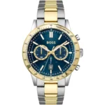 1514163-hugo-boss-watch-men-blue-dial-stainless-steel-metal-silver-gold-strap-quartz-battery-analog-chronograph-allure