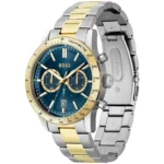 1514163-hugo-boss-watch-men-blue-dial-stainless-steel-metal-silver-gold-strap-quartz-battery-analog-chronograph-allure